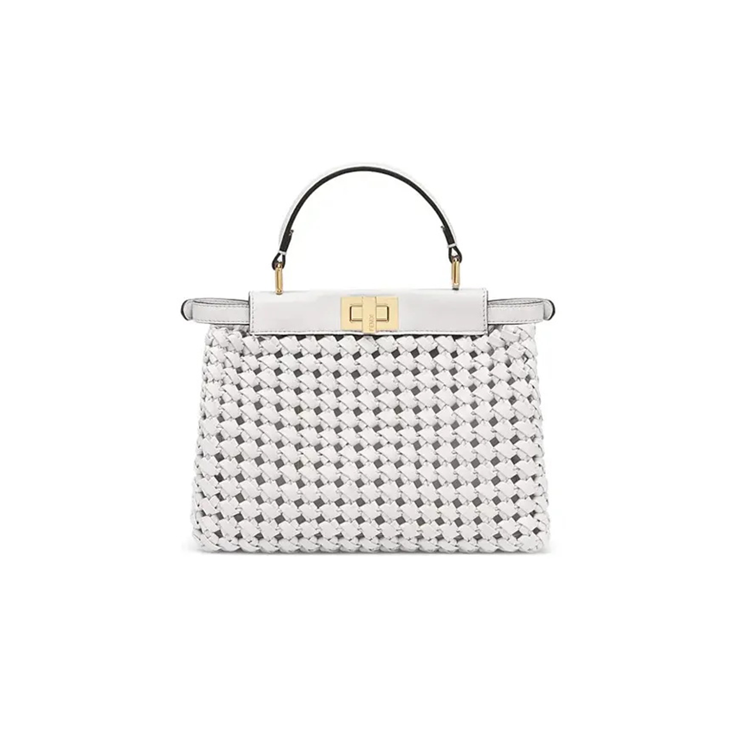 F**di mini peekaboo iconic satchel white 8bn244ad6hf0qvl (23*18*11cm)